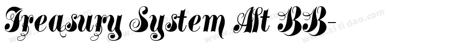 Treasury System Alt BB字体转换